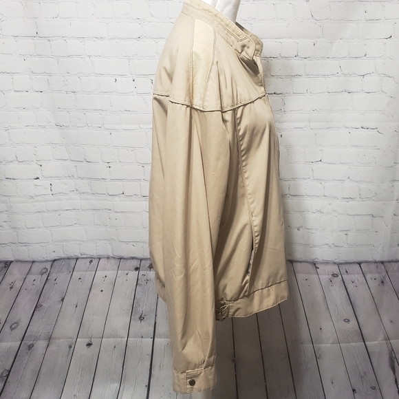 Vintage Men's Peter England Sz L Tan Bomber Jacket - Picture 9 of 13